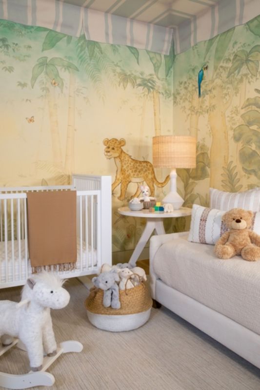Kids Bedrooms: Tour A whimsical Jungle-Themed Nursery